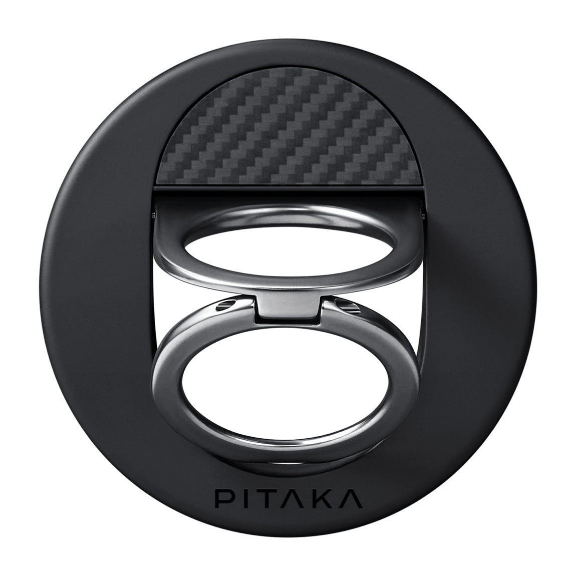Pitaka 600D Aramid Fiber Classic Serisi Black-Grey Twill MagEZ Grip 3 Magnetik Ring Stand Telefon Tutucu Pitaka 600D Aramid Fiber Classic Serisi Black-Grey Twill MagEZ Grip 3 Magnetik Ring Stand Telefon Tutucu